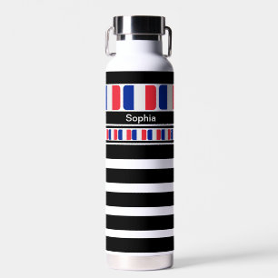 Personalisierte Frankreich - Patriotische Flagge Trinkflasche