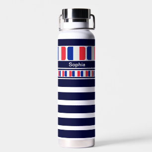 Personalisierte Frankreich - Patriotische Flagge Trinkflasche