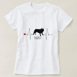 Personalisierte französische Bulldog-Liebe Mein Hu T-Shirt