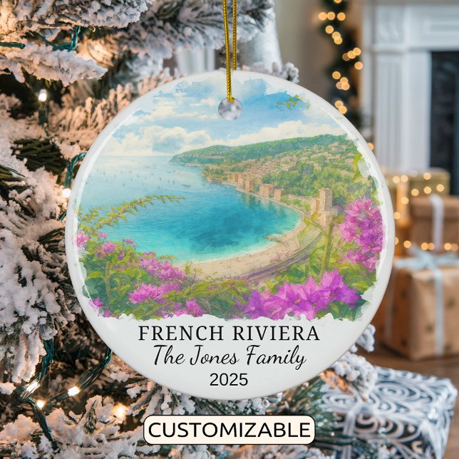 Personalisierte französische Riviera Ornament, Fra Keramik Ornament (Von Creator hochgeladen)
