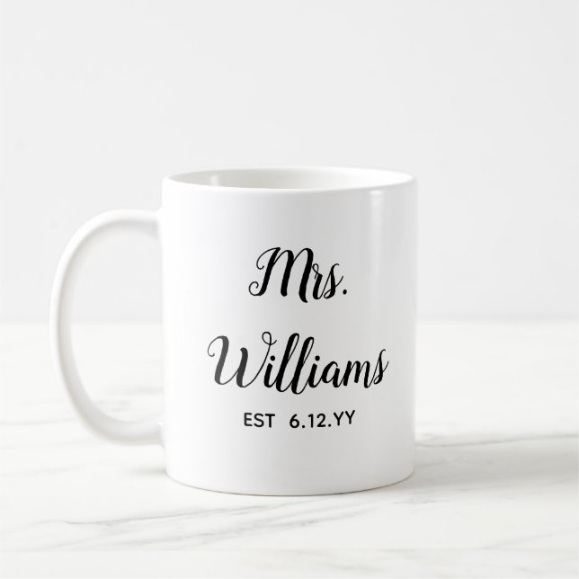 Personalisierte Frau Est Ihr Date Bride Geschenk C Kaffeetasse (Links)