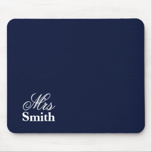 Personalisierte Frau Name Navy Mousepad