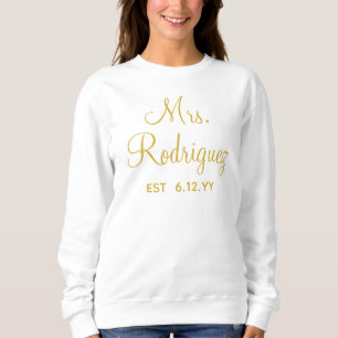 Personalisierte Frau Newlywed Custom Gift for Brid Sweatshirt