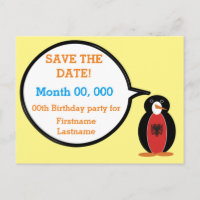 Personalisierte Frau Pinguin Albanien