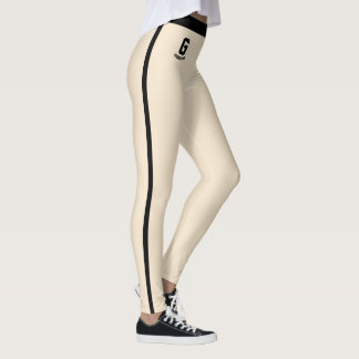 Personalisierte Frauen Champagner Gold Schwarz Str Leggings