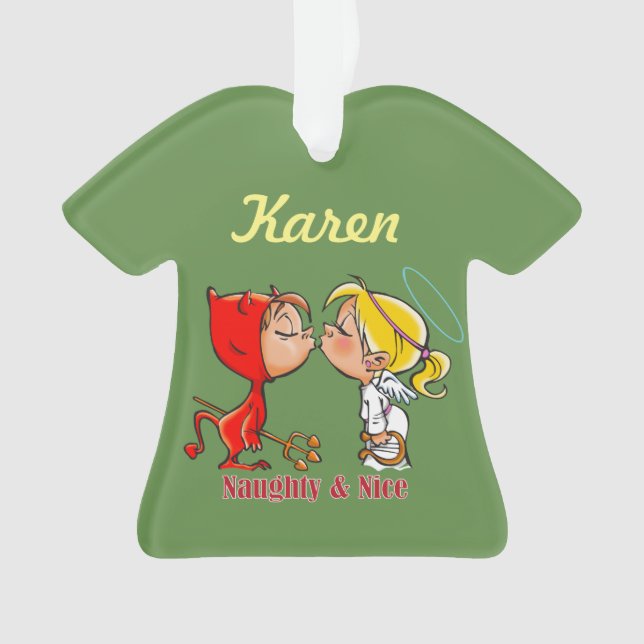 Personalisierte freche u. Nizza Ornament (Vorderseite)