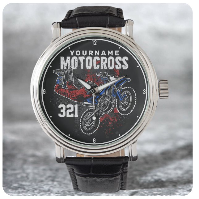 Personalisierte Freestyle Motocross Racing FMX Tri Armbanduhr (Von Creator hochgeladen)