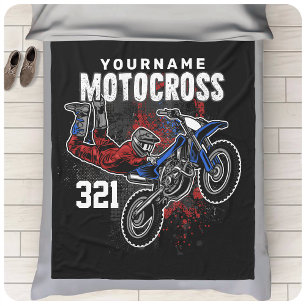 Personalisierte Freestyle Motocross Racing FMX Tri Fleecedecke