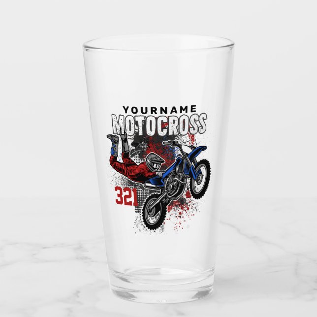 Personalisierte Freestyle Motocross Racing FMX Tri Glas (Vorderseite)