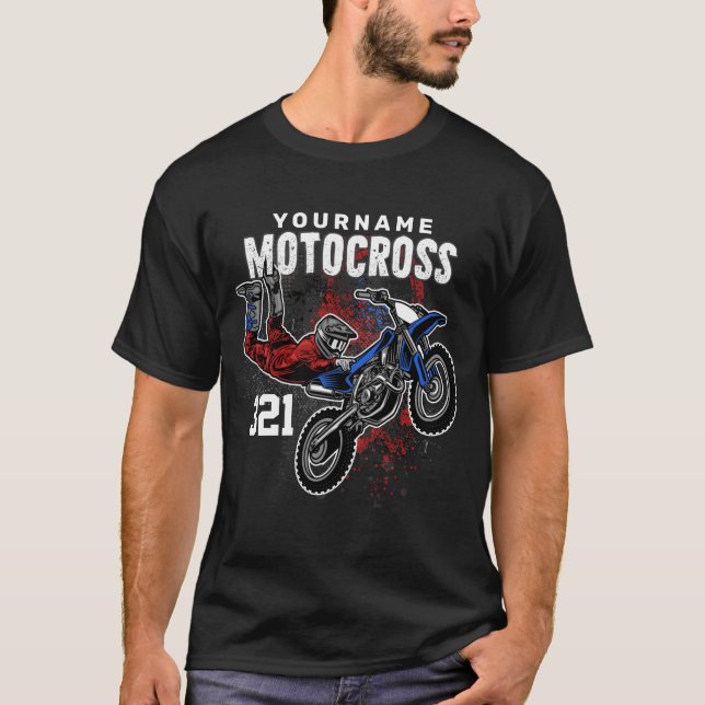 Personalisierte Freestyle Motocross Racing FMX Tri T-Shirt (Vorderseite)