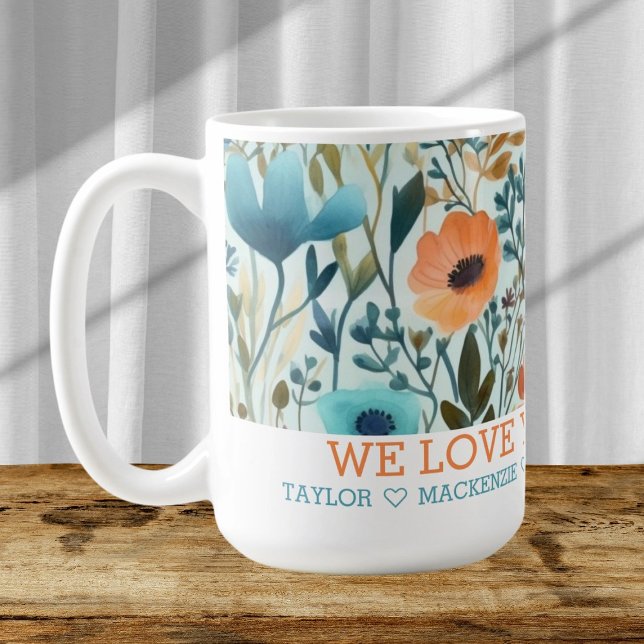 Personalisierte frei stehende Blume Ihren eigenen  Kaffeetasse (Personalized Wild Flower Add Your Own Text Coffee Mug by Ricaso. Easy to customize gift ideas)