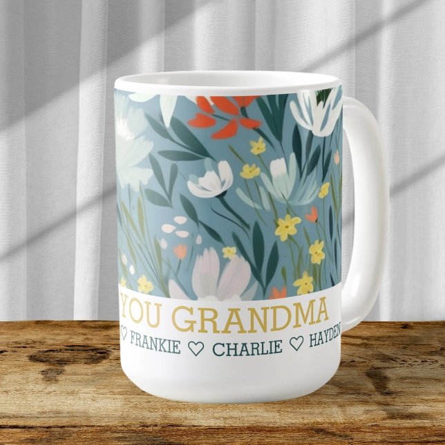 Personalisierte frei stehende Blume Ihren eigenen  Kaffeetasse (Personalized Wild Flower Add Your Own Text Coffee Mug by Ricaso. Easy to customize gift ideas)