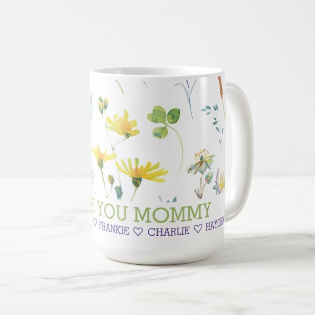 Personalisierte frei stehende Blume Ihren eigenen  Kaffeetasse (VorderseiteRechts)