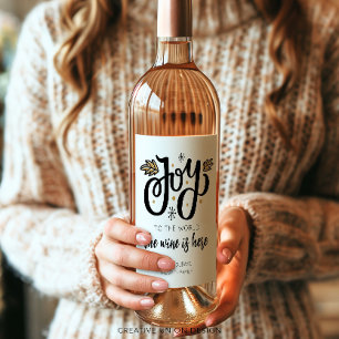 Personalisierte Freude an der Welt Funny Gift Wine Weinetikett