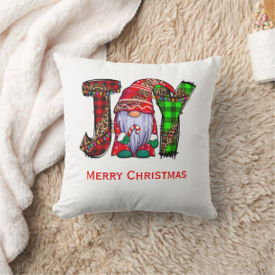 Personalisierte Freude-Gnome Frohe Weihnachten Kissen