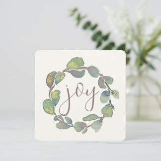 Personalisierte Freude Original-Wasserfarbe-Schrif Feiertagskarte
