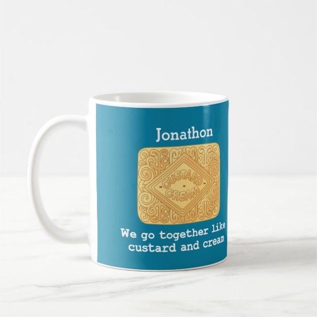 Personalisierte Freund-Keks-Tasse Kaffeetasse (Links)