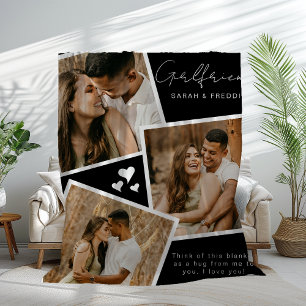 Personalisierte Freundin 3 Foto-Fleece-Decke Fleecedecke