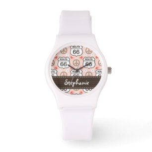 Personalisierte FriedensLiebe-Straßen-Reise Armbanduhr