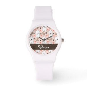 Personalisierte FriedensLiebe Westies Armbanduhr