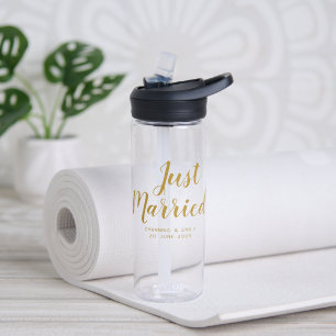 Personalisierte frisch verheiratete Flitterwochen Trinkflasche