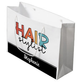 Personalisierte Friseur Stylist Retro Friseur Gesc Große Geschenktüte