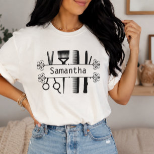 Personalisierte Friseurschere Friseur T-Shirt