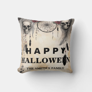 Personalisierte Frohe Halloween-Fledermaus Kissen