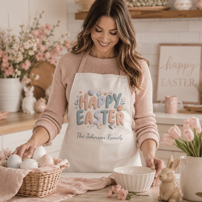 Personalisierte Frohe Ostern Familien-Schürze Schürze (Von Creator hochgeladen)