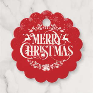 Personalisierte Frohe Weihnachten Schneeflocken Geschenkanhänger