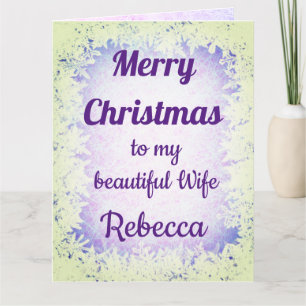 Personalisierte frohe Weihnachts-Ehefrau Karte