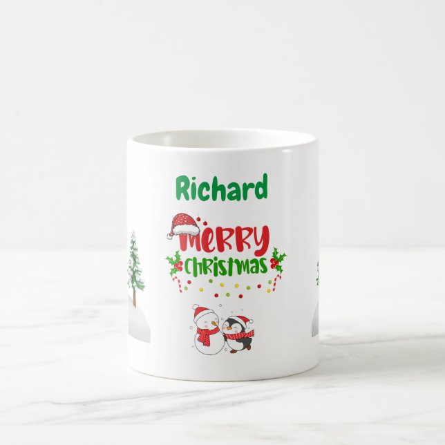 Personalisierte frohe Weihnachts-Tasse Kaffeetasse (Mittel)