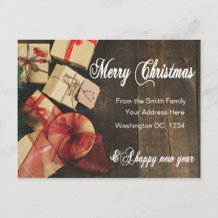 Personalisierte frohe Weihnachtskarten-Familienfre Postkarte