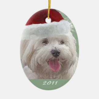 Personalisierte fröhliche maltesische keramik ornament