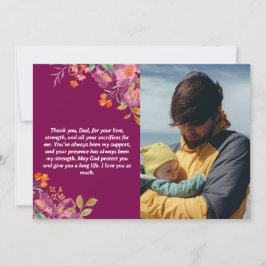 Personalisierte Fröhliche Vatertagskarte mit Foto Feiertagskarte