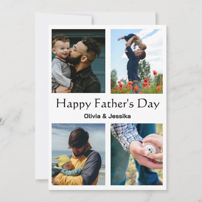 Personalisierte Fröhliche Vatertagskarte mit Foto Feiertagskarte (Vorderseite)