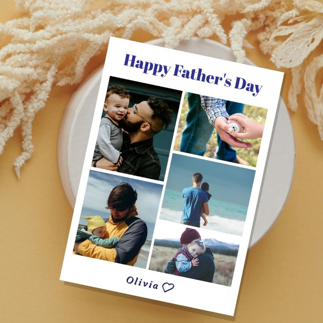 Personalisierte Fröhliche Vatertagskarte mit Foto Feiertagskarte (Von Creator hochgeladen)
