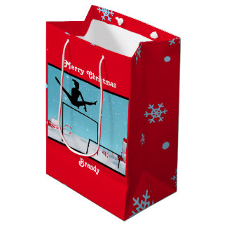 Personalisierte Fröhliche Weihnachten Turnbeutel Mittlere Geschenktüte