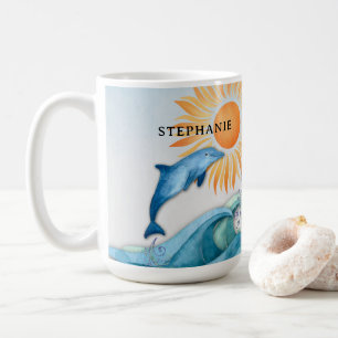 Personalisierte Frolicking-Delphin-Tasse Kaffeetasse