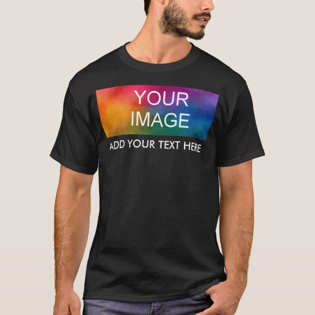 Personalisierte Frontdrucke Hinzufügen eines Textb T-Shirt (Vorderseite)