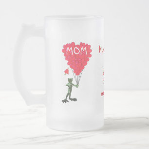 Personalisierte Froschmütter Mattglas Bierglas