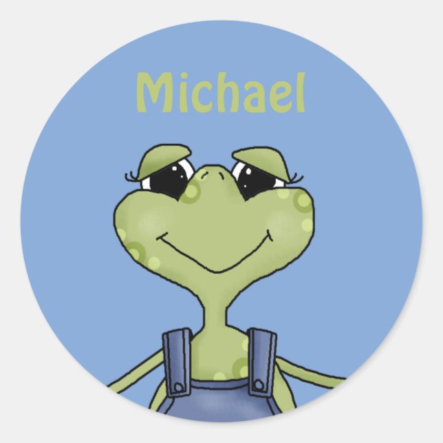 Personalisierte Froschsticker Runder Aufkleber (Vorderseite)