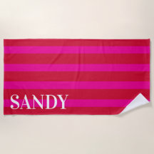 Personalisierte Fuchsia-Rosa-Streifen 