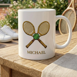 Personalisierte Fügen Sie Ihren Namen Tennisball-S Kaffeetasse