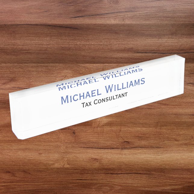 Personalisierte Führungskraft Namensplakette (Personalized Classy Modern Executive Job Title Nameplate)