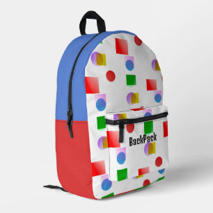 Personalisierte Fun Colors Inspiration Kids School Bedruckter Rucksack