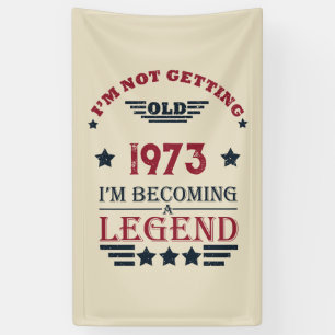 Personalisierte fünfzig Vintage 50. Geburtstagsfei Banner
