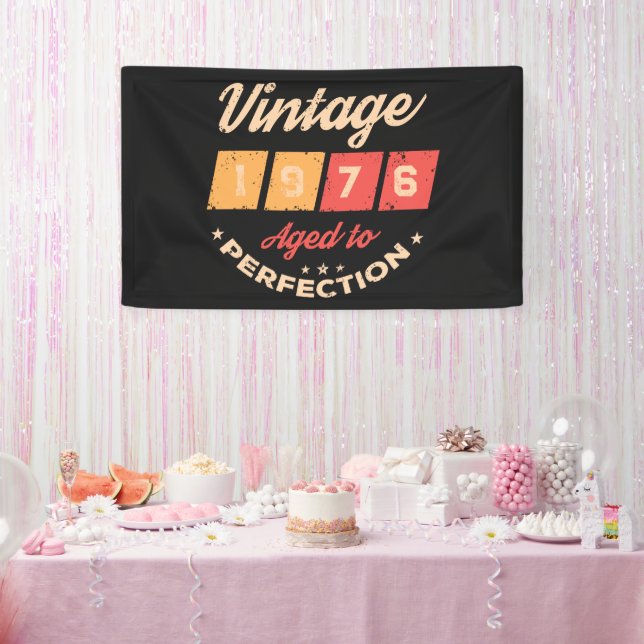 Personalisierte fünfzig Vintage 50. Geburtstagsfei Banner (Party)