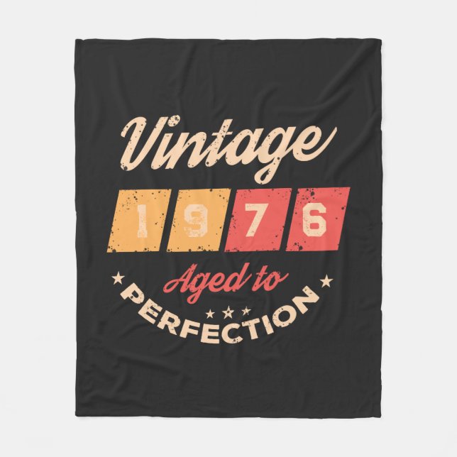 Personalisierte fünfzig Vintage 50. Geburtstagsfei Fleecedecke (Vorderseite)