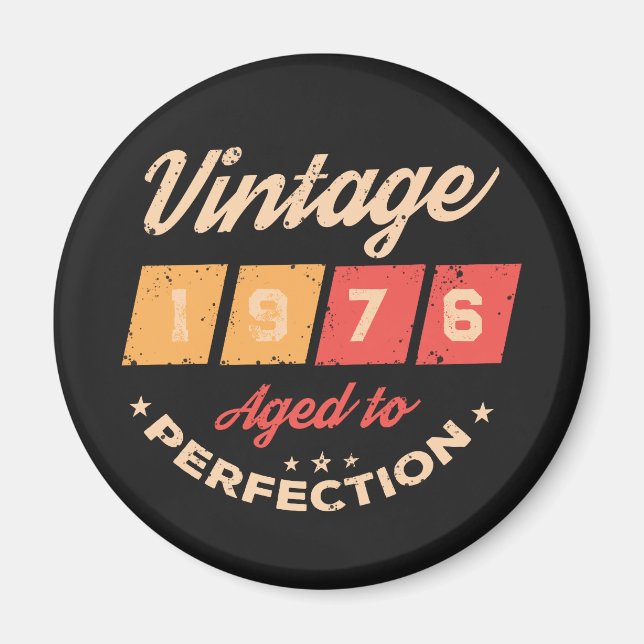 Personalisierte fünfzig Vintage 50. Geburtstagsfei Magnet (Vorne)